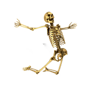 Golden Skeleton Pushed From Back Falling PNG & PSD Images