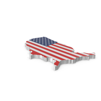 United States Of America Map And Flag PNG & PSD Images