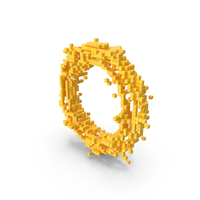 Yellow Pixel Art Assembling Circle Shape PNG & PSD Images