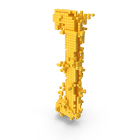 Yellow Pixel Art Assembling Close Brace Symbol PNG & PSD Images