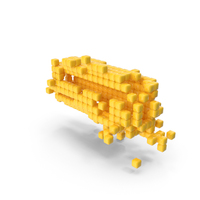 Yellow Pixel Art Assembling Minus Symbol PNG & PSD Images