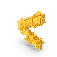 Yellow Pixel Art Assembling Less Than Symbol PNG & PSD Images