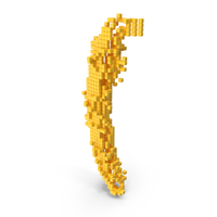 Yellow Pixel Art Assembling Open Left Parenthesis Symbol PNG & PSD Images