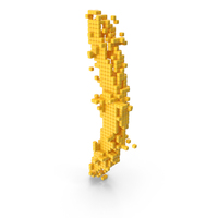 Yellow Pixel Art Assembling Open Right Parenthesis Symbol PNG & PSD Images