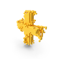 Yellow Pixel Art Assembling Plus Symbol PNG & PSD Images