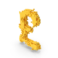 Yellow Pixel Art Assembling Pound Symbol PNG & PSD Images
