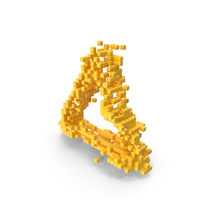 Yellow Pixel Art Assembling Triangular Shape PNG & PSD Images