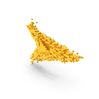 Yellow Pixel Art Assembling Arrow Symbol PNG & PSD Images