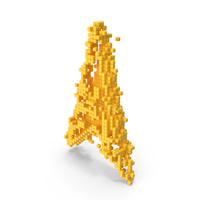 Yellow Pixel Art Assembling Upward Arrow Symbol PNG & PSD Images
