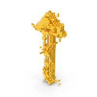 Yellow Pixel Art Assembling Upward Arrow Symbol PNG & PSD Images