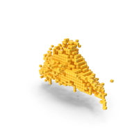 Yellow Pixel Art Assembling Upward Arrow Symbol PNG & PSD Images