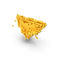 Yellow Pixel Art Assembling Downward Arrow Symbol PNG & PSD Images