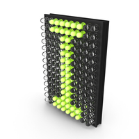 LED Matrix Letter I PNG & PSD Images