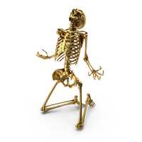 Golden Skeleton Desperation Shout PNG & PSD Images