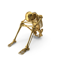 Golden Skeleton Hopeless Cry PNG & PSD Images