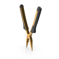 Gold Long Nose Pliers PNG & PSD Images