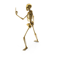 Golden Skeleton Angry Giving The Finger PNG & PSD Images
