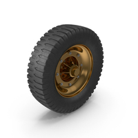 Gold Truck Wheel PNG & PSD Images