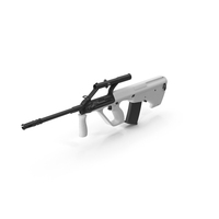 White Assault Rifle PNG & PSD Images