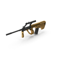 Gold Assault Rifle PNG & PSD Images