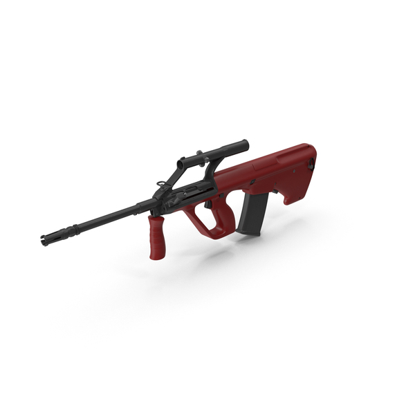 Red Assault Rifle PNG & PSD Images