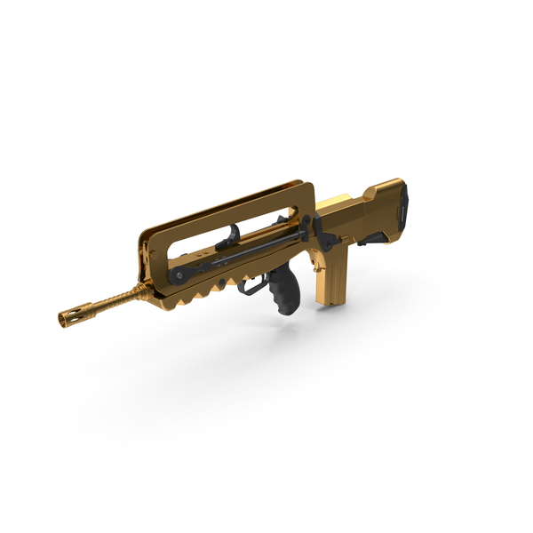 Gold Assault Rifle PNG & PSD Images