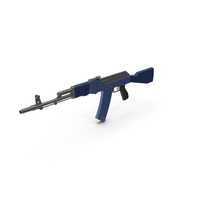 Blue Assault Rifle PNG & PSD Images
