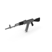 Silver Assault Rifle PNG & PSD Images
