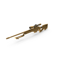 Gold Sniper Rifle PNG & PSD Images