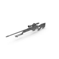 Silver Sniper Rifle PNG & PSD Images