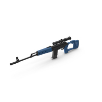 Blue Sniper Rifle PNG & PSD Images