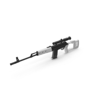 White Sniper Rifle PNG & PSD Images