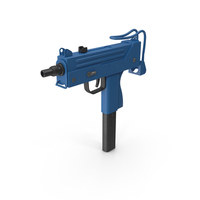 Blue Submachine Gun PNG & PSD Images
