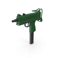 Green Submachine Gun PNG & PSD Images