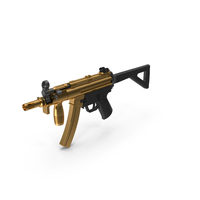 Gold Submachine Gun PNG & PSD Images
