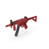 Red Submachine Gun PNG & PSD Images