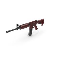 Red And Black Assault Rifle PNG & PSD Images
