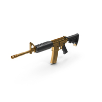Gold And Black Assault Rifle PNG & PSD Images