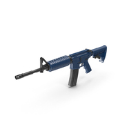 Blue And Black Assault Rifle PNG & PSD Images