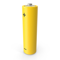 Battery AA Yellow PNG & PSD Images