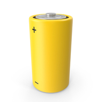 Battery D Yellow PNG & PSD Images