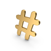 Gold Hashtag PNG & PSD Images