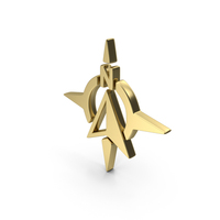 Arrow Direction Compass Indicator Shape Gold PNG & PSD Images