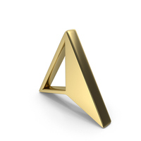 Arrow Half Cursor Shape Gold PNG & PSD Images