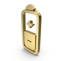 Battery With Posite Negetive Terminal Symbol Gold PNG & PSD Images