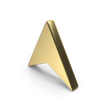 Cursor Arrow Shape Gold PNG & PSD Images