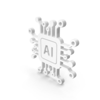 Ai Technology Circuit Chip Shape White PNG & PSD Images