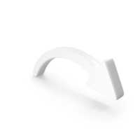 Arrow Curved Left To Right Shape White PNG & PSD Images