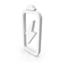 Battery With Power Shape Charging White PNG & PSD Images