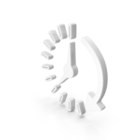 Clock Time Arrow Shape White PNG & PSD Images